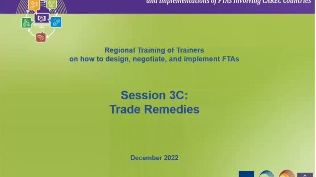 CAREC FTA: Course 3C Trade Remedies